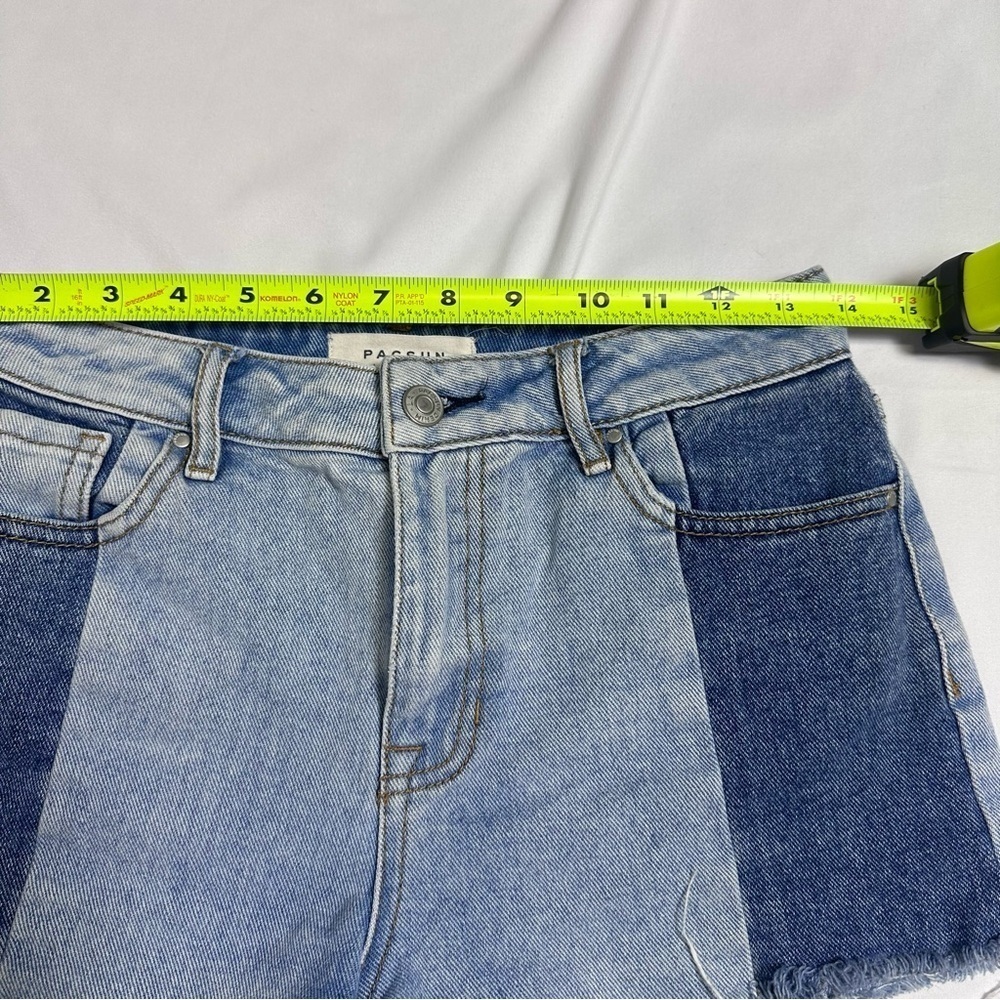 PacSun High Rise Color Block Denim Cut Off Shorts Women’s 25 - Picture 8 of 8